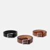 Pier One 3 Pack - Riem - Black - 802_Brown - 702_Cognac - 708