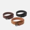 Pier One 3 Pack Unisex - Riem - Black/Brown/Cognac