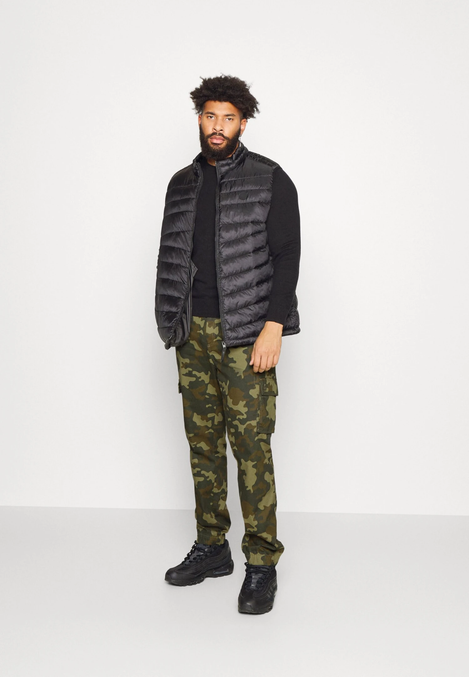 Pier One Cargobroek - Black/Olive 2 Pier One Cargobroek - Black/Olive - Afbeelding 2