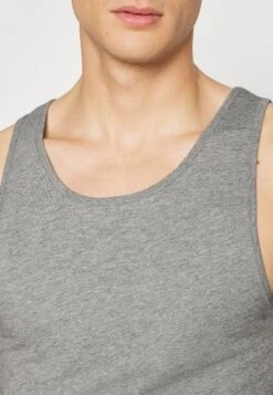 Pier One Rib Vestlue - Hemd - Grey/White/Blue -Pier One 651f5eab990948179a19a8d8a182168d