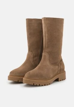 Pier One Leather Winter Boot - Laarzen - Taupe -Pier One 83df9d01add942eaabb452a58120a742