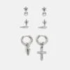Pier One 3 Pack Unisex - Oorbellen - Silver-Coloured