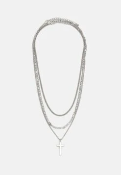 Pier One Unisex 3 Pack - Ketting - Silver-Coloured